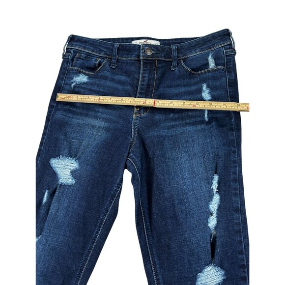 Hollister Womens Distressed Straight Leg Jeans Size 9 W29 Blue Denim - Picture 14 of 14
